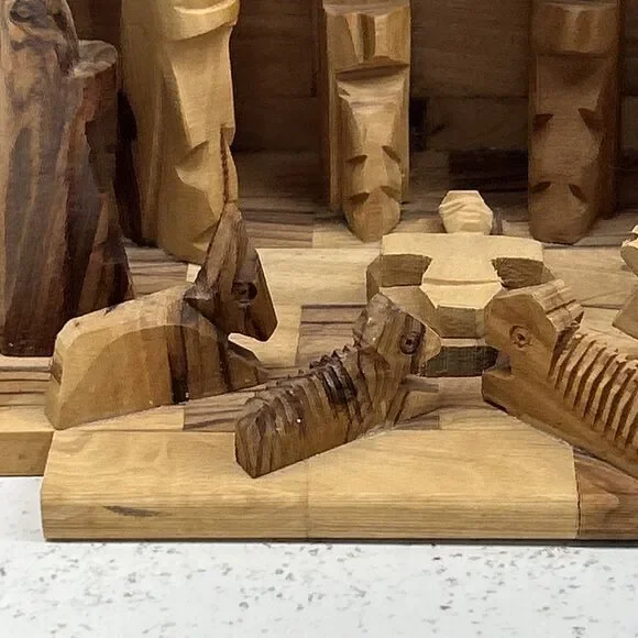 Hand Carved Wooden Nativity Set Made In Bethlehem West Bank Christmas ‼️Read‼️ - Picture 10 of 13